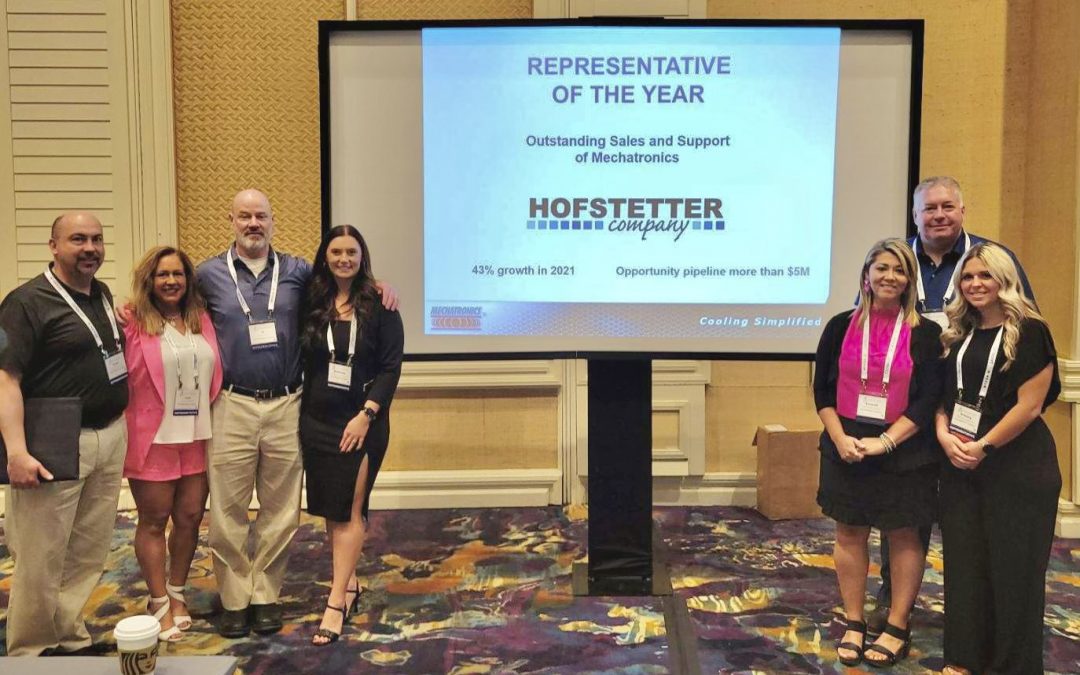 The Hofstetter Company receives 2021 Mechatronics Rep of the Year